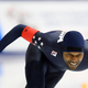 Shani Davis competes in the men’s 1,500-meter event during the Long Track Speed Skating Olympic Trials at the Pettit National Ice Center on Jan. 6, 2018, in Milwaukee. (Stacy Revere/Getty Images)